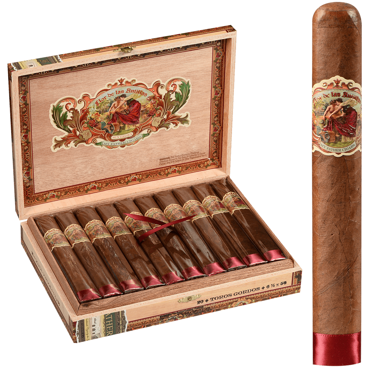 Flor De Las Antillas By My Father Cigars Toro Gordo 20 Ct. Box 6.50X56