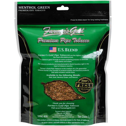 Farmer'S Gold Pipe Tobacco Menthol Green 6 Oz. Bag