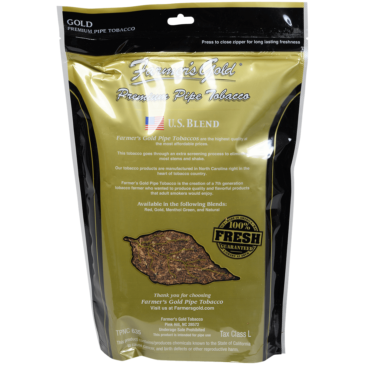 Farmer'S Gold Pipe Tobacco Gold 1 Lb. Bag