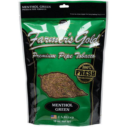 Farmer'S Gold Pipe Tobacco Menthol Green 1 Lb. Bag