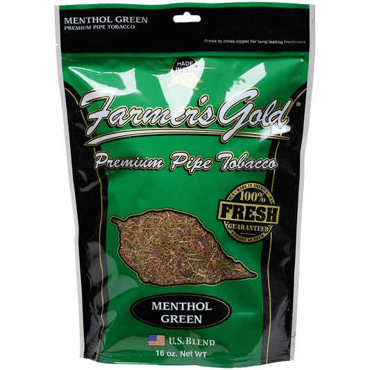 Farmer'S Gold Pipe Tobacco Menthol Green 1 Lb. Bag