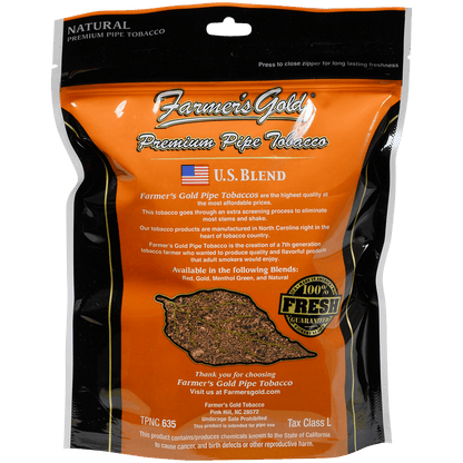 Farmer'S Gold Pipe Tobacco Natural 6 Oz. Bag
