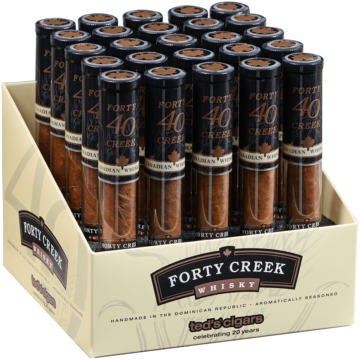 Forty Creek Canadian Whisky Glass Tubes 25 Ct. Box 6.00X50