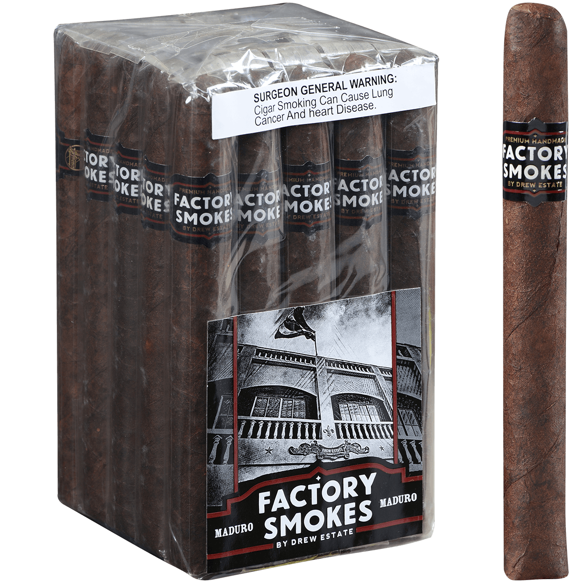 Factory Smokes Maduro Churchill 25 Ct. Bundle 7.00X50