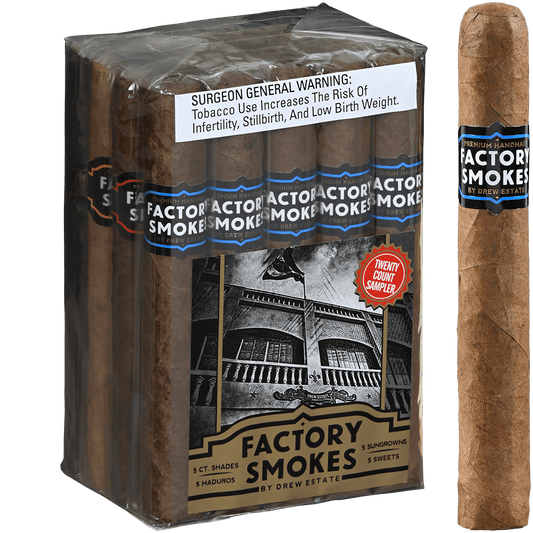 Factory Smokes Toro Sampler 20Ct Bundle 6X52 And 6X54 Sweet, Ct Shade, Sungrn, Maduro
