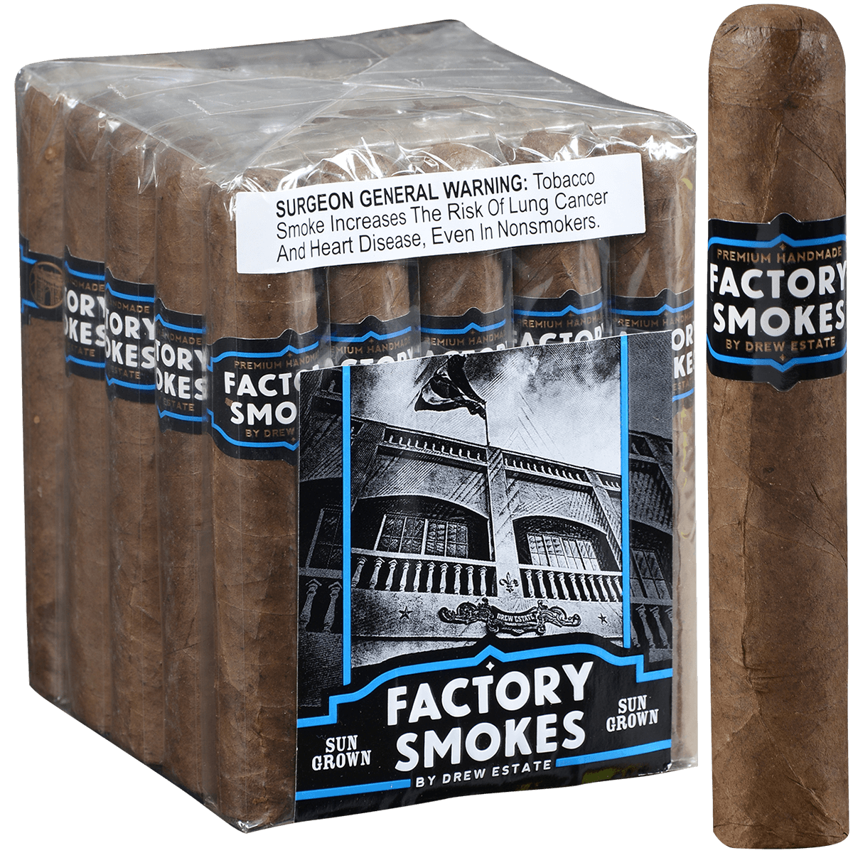 Factory Smokes Sungrown Robusto 25 Ct. Bundle 5.00X54