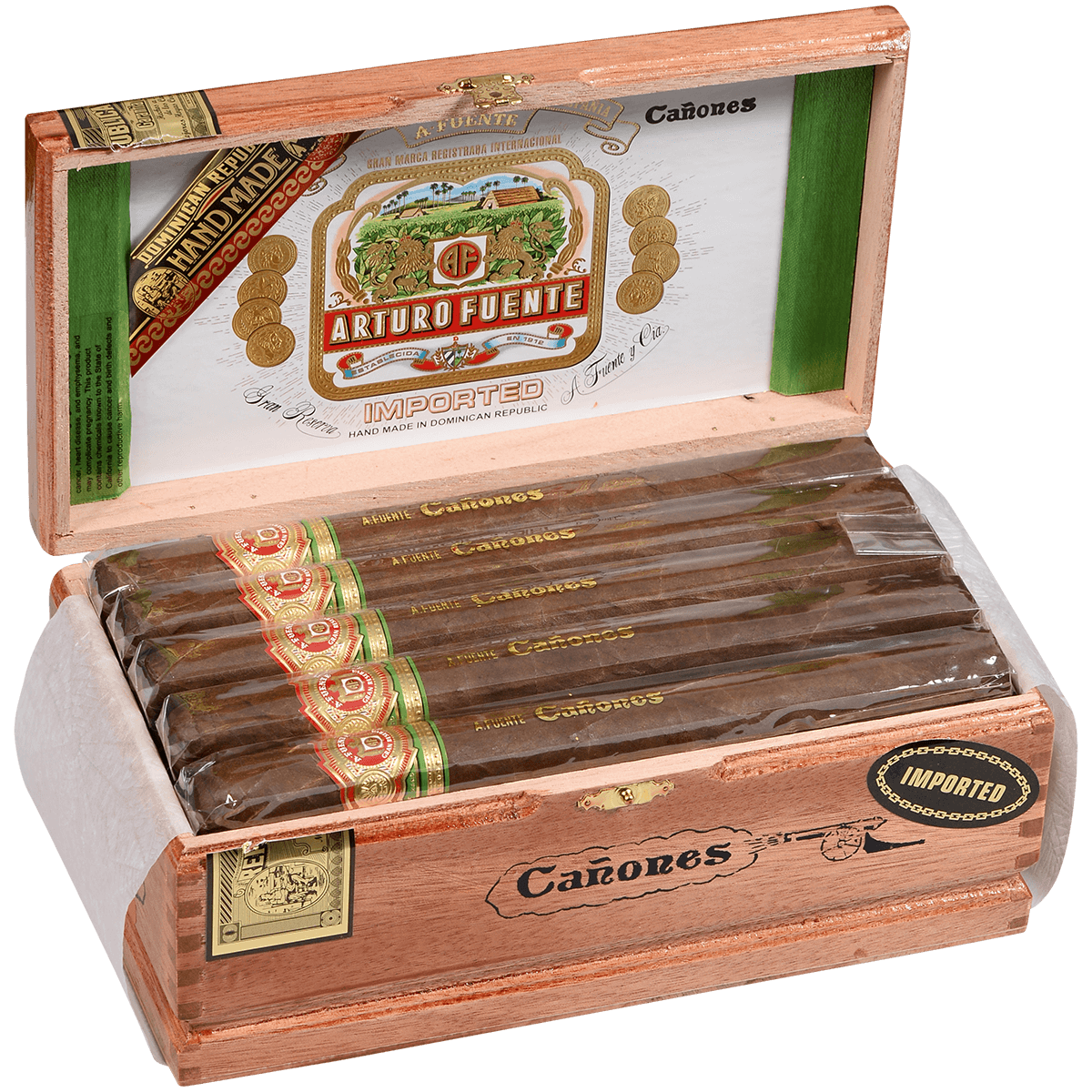 Arturo Fuente Canones Natural Cabinet 20 Ct. Box 8.50X52