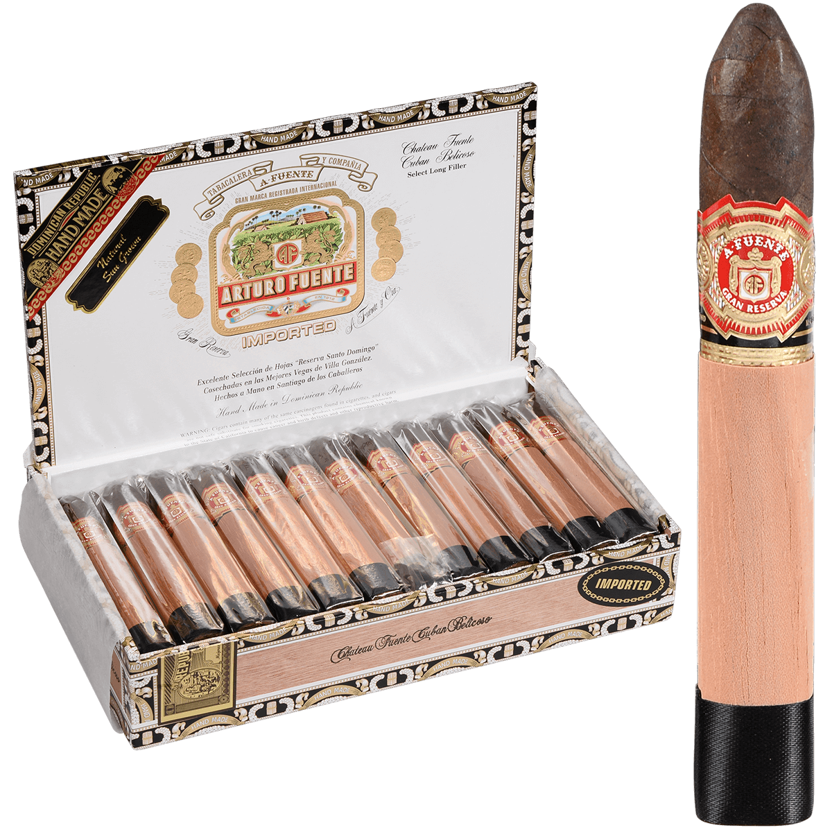 Arturo Fuente Chateau Cuban Belicoso Sun Grown 24 Ct. Box 5.75X52