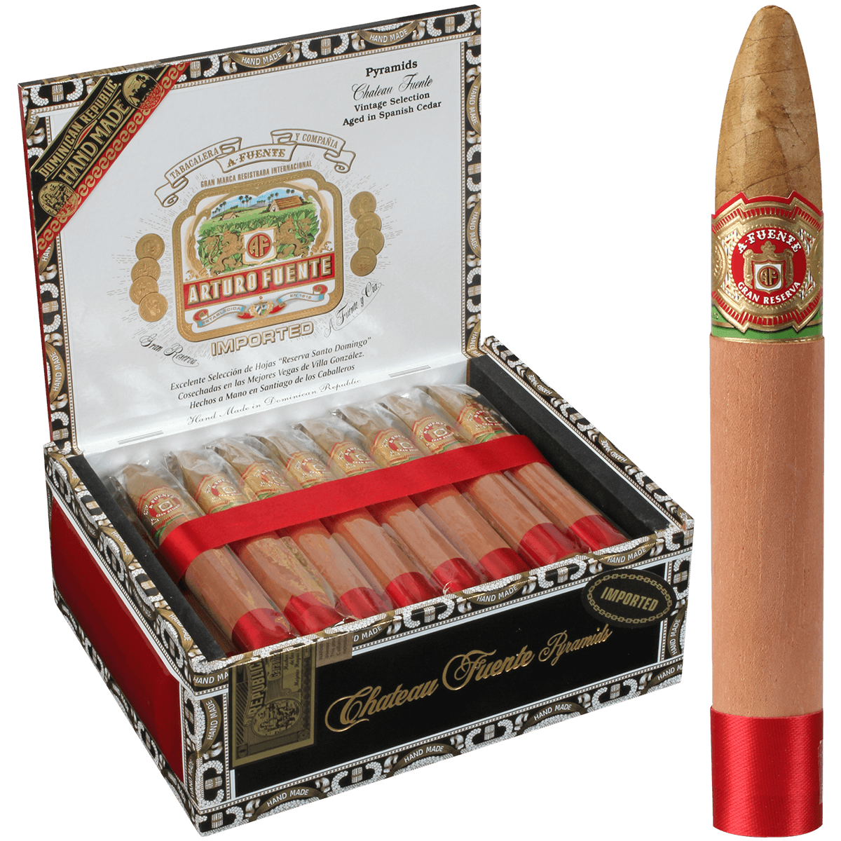 Arturo Fuente Chateau Pyramid Natural 25 Ct. Box 6.00X52