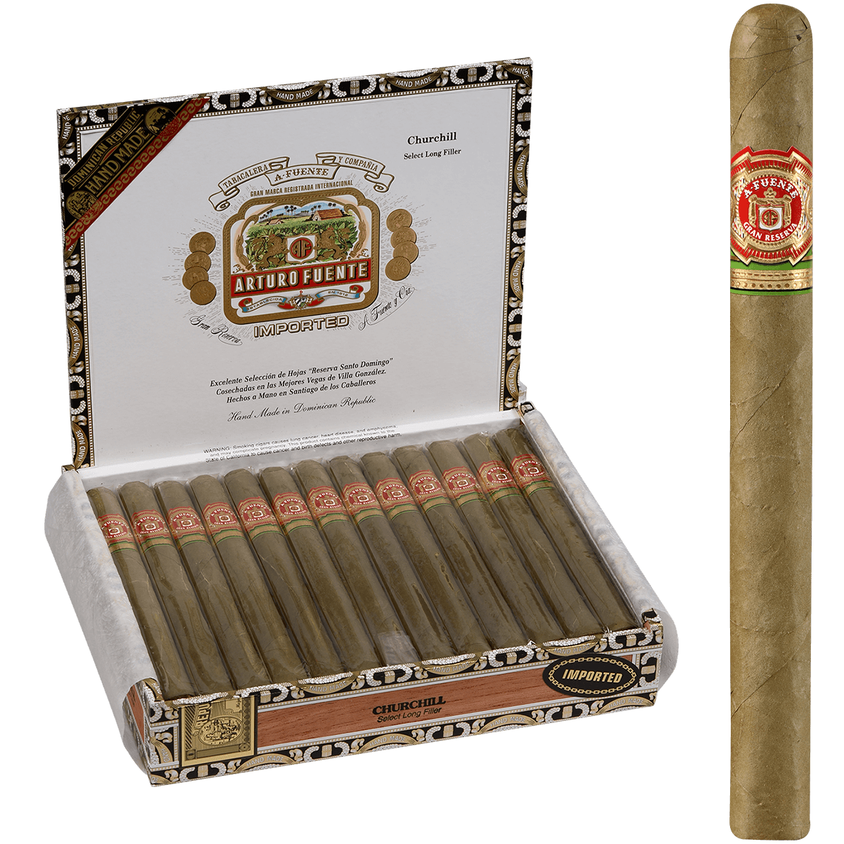 Arturo Fuente Churchill Claro 25 Ct. Box 7.25X48