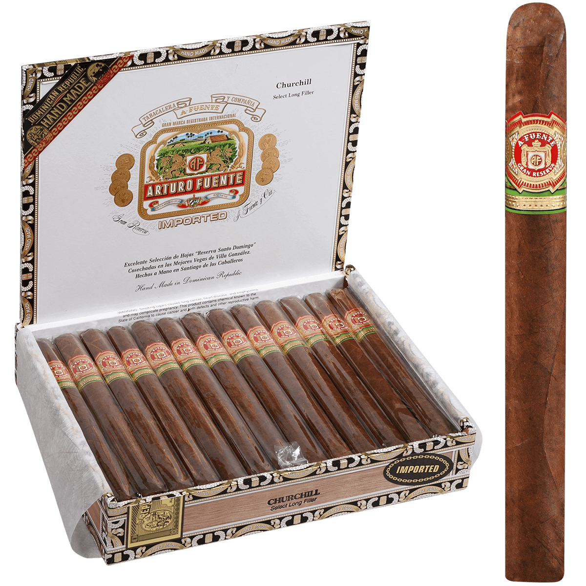 Arturo Fuente Churchill Natural 25 Ct. Box 7.25X48