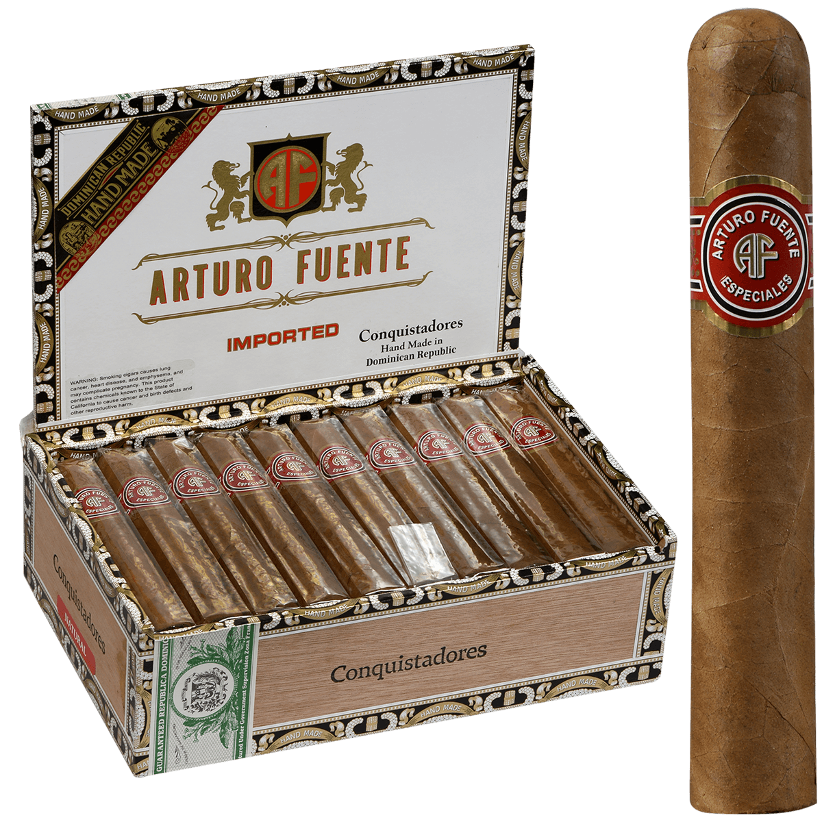 Arturo Fuente Conquistadores Natural 30 Ct. Box 5.50X56