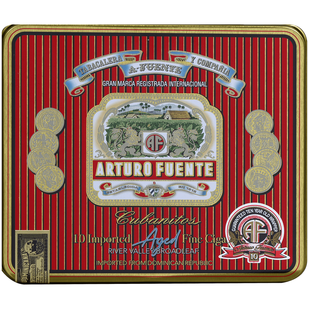 Arturo Fuente Cubanitos Maduro 10/10 Tins 4.00X32