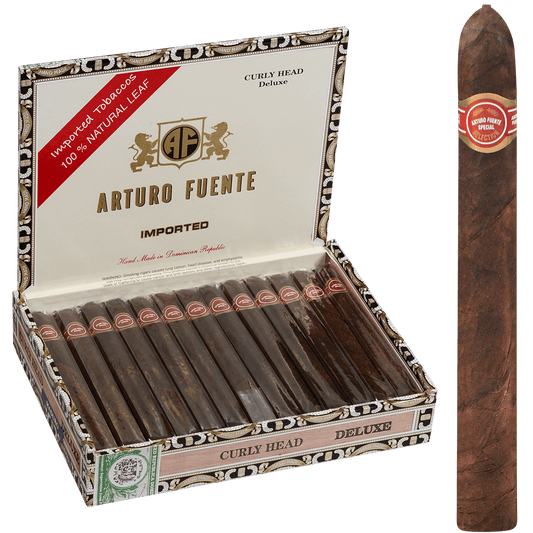 Arturo Fuente Curly Head Deluxe Maduro 25 Ct. Box 6.50X43