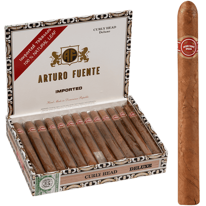 Arturo Fuente Curly Head Deluxe Natural 25 Ct. Box 6.50X43