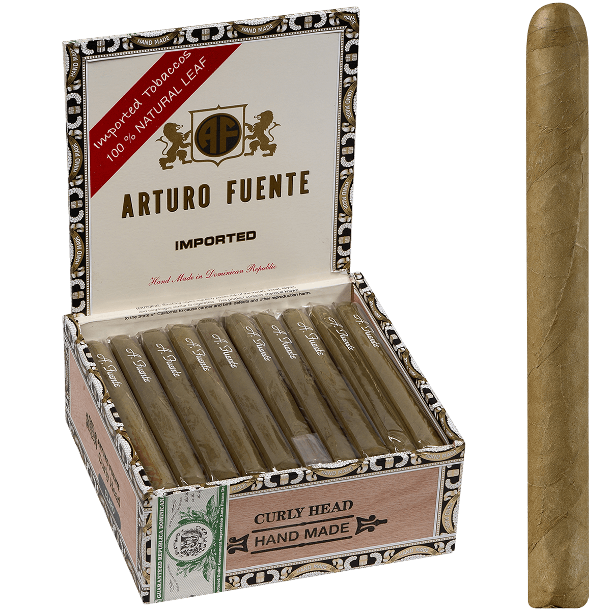 Arturo Fuente Curly Head Claro 40 Ct. Box 6.50X43