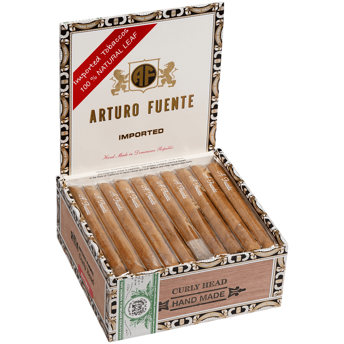 Arturo Fuente Curly Head Natural 40 Ct. Box 6.50X43