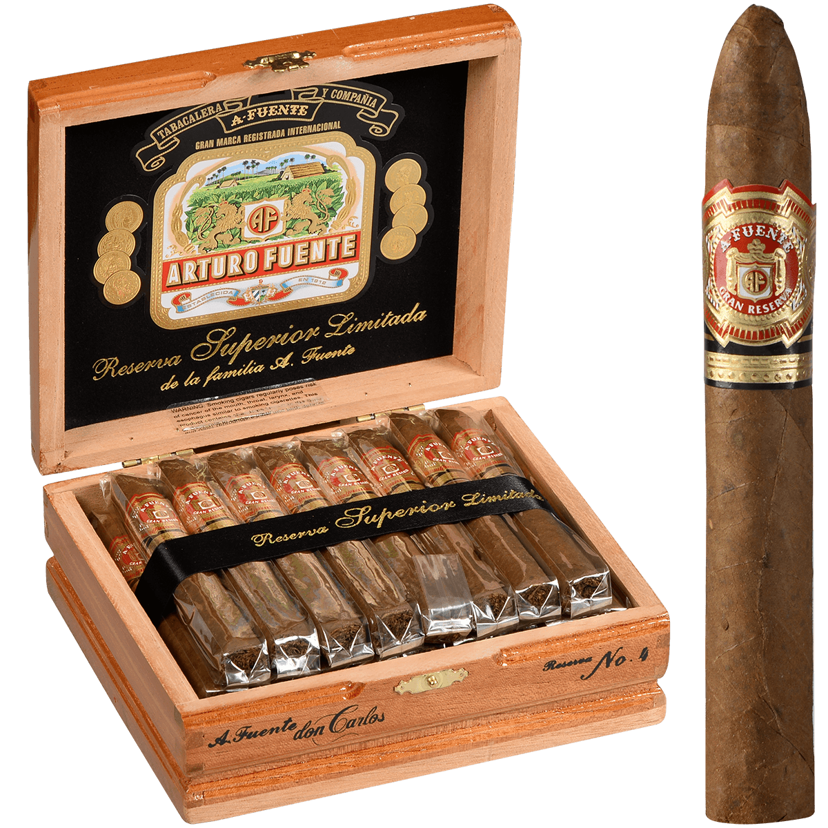 Arturo Fuente Don Carlos #4 Mini Belicoso 25 Ct. Box 5.13X43