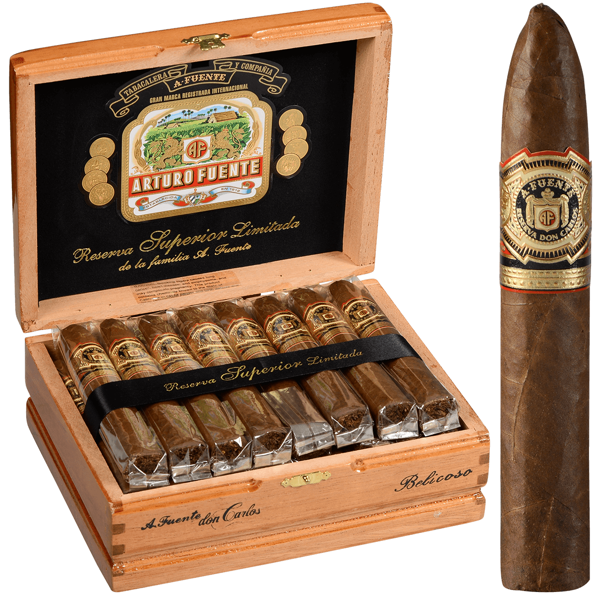 Arturo Fuente Don Carlos Belicoso Natural 25 Ct. Box 5.38X52