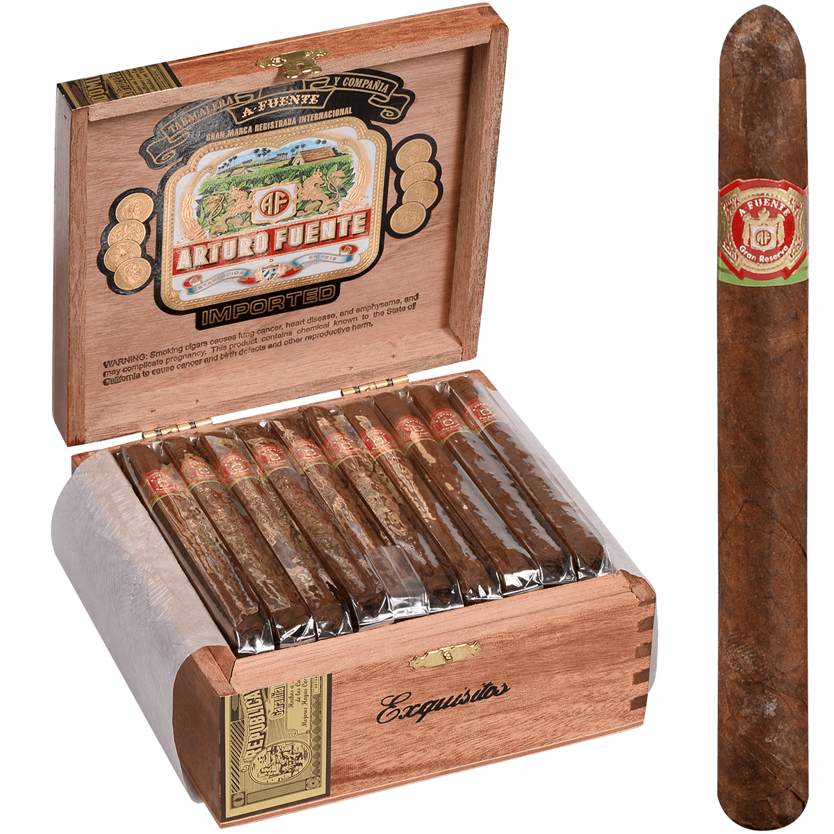 Arturo Fuente Exquisitos Natural 50 Ct. Box 4.50X34