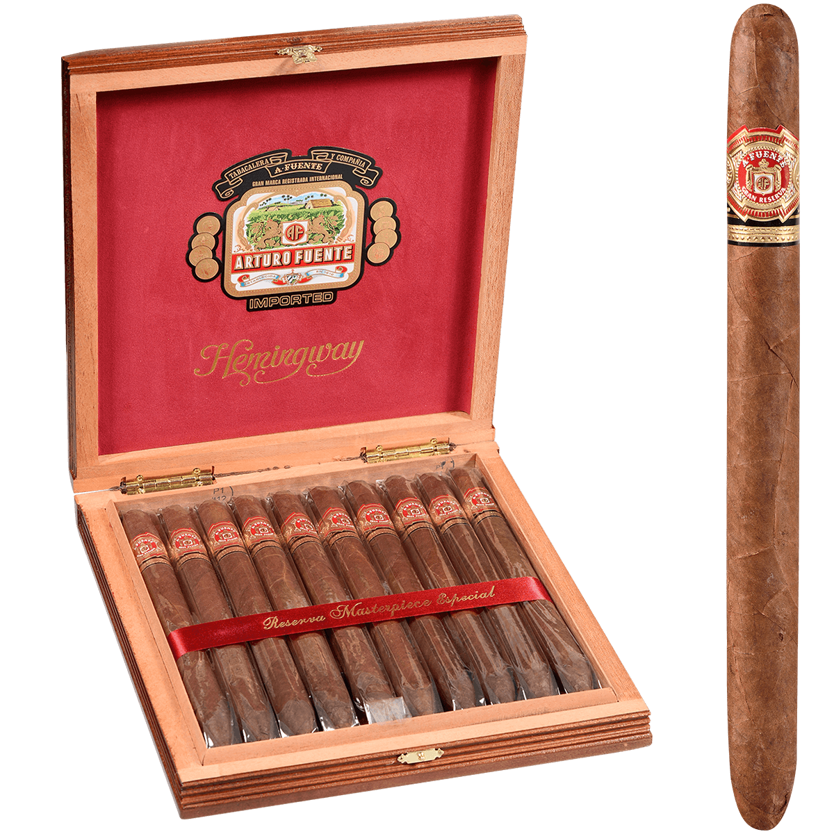 Arturo Fuente Hemingway Masterpiece Natural 10 Ct. Box 9.00X52