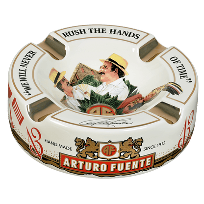 Arturo Fuente Ashtray Rnd Dec Ceramic Hands Of Time Cream