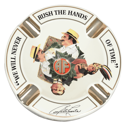 Arturo Fuente Ashtray Rnd Dec Ceramic Hands Of Time Cream