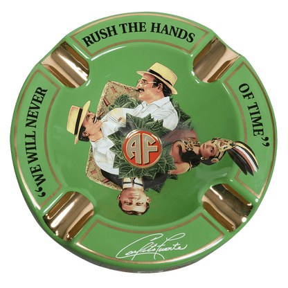 Arturo Fuente Ashtray Rnd Dec Ceramic Hands Of Time Green
