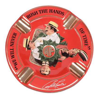 Arturo Fuente Ashtray Rnd Dec Ceramic Hands Of Time Red