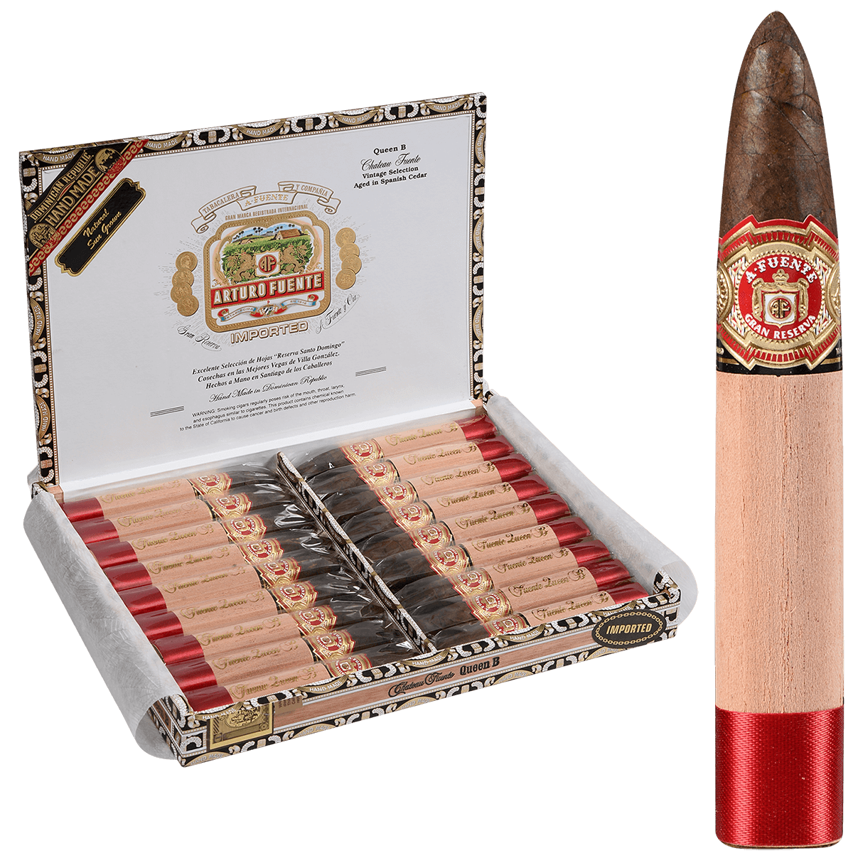 Arturo Fuente Chateau Queen B 18 Ct. Box 5.50X52