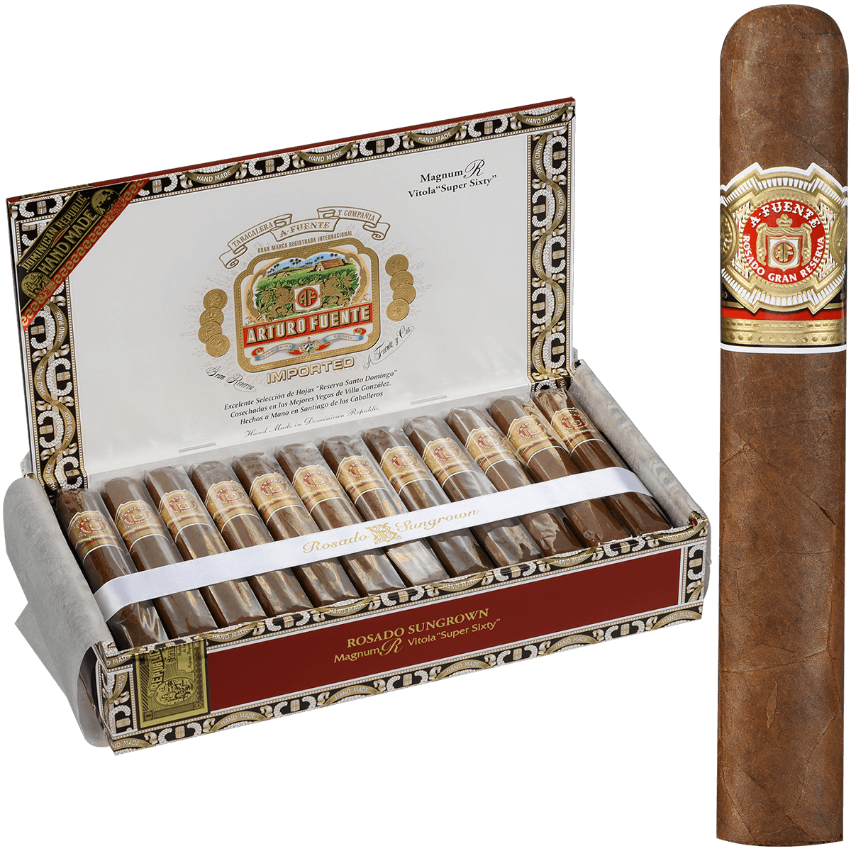Fuente Rosado Sungrown Magnum R Super 60 24 Ct. Box 6.00X60