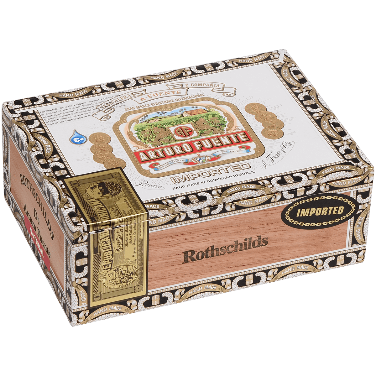 Arturo Fuente Rothchild Natural 25 Ct. Box 4.50X50