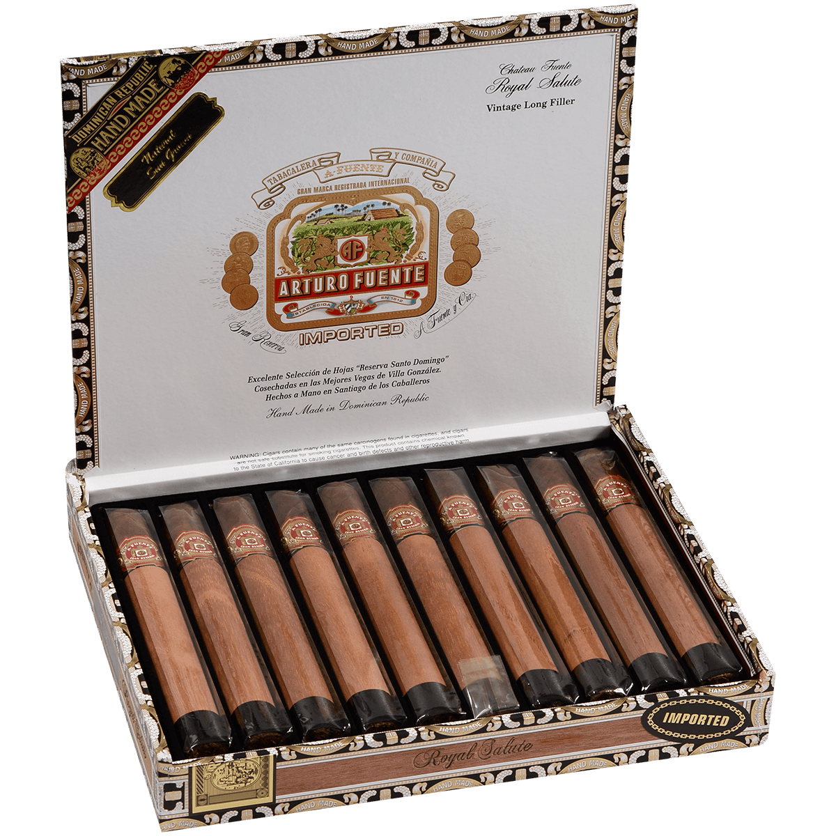 Arturo Fuente Royal Salute Sun Grown 10 Ct. Box 7.63X54