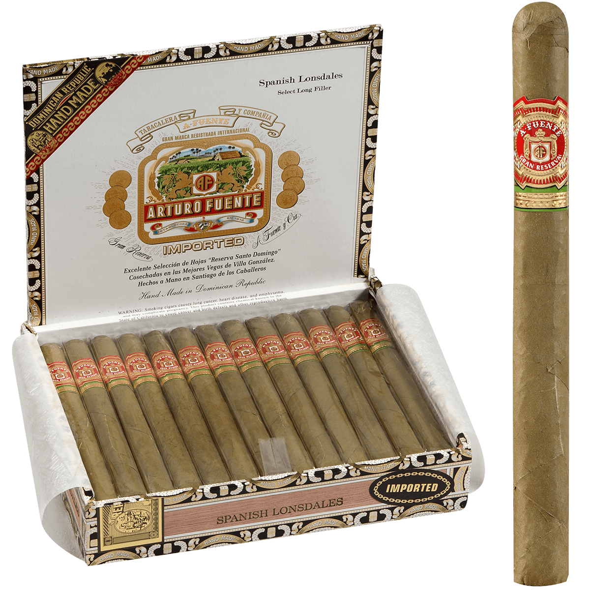 Arturo Fuente Spanish Lonsdale Claro 25 Ct. Box 6.50X42