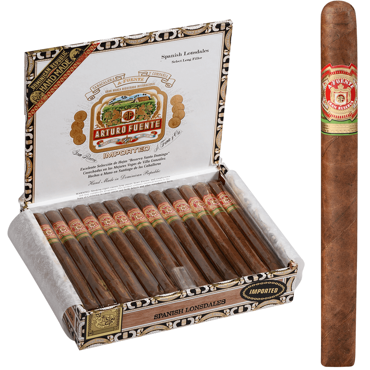Arturo Fuente Spanish Lonsdale Natural 25 Ct. Box 6.50X42