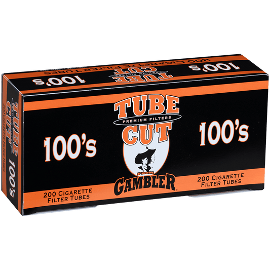 Cigarette Tubes Gambler Tube Cut 100Mm Full Flavor 5-200 Ct. Boxes
