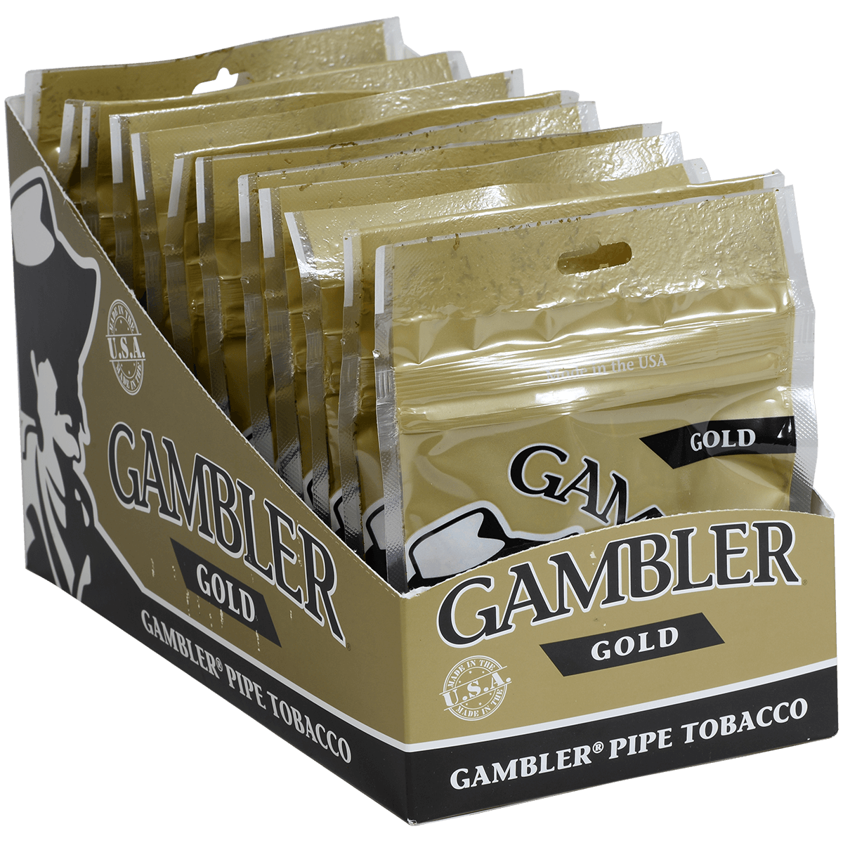 Gambler Pipe Tobacco Gold Mini 12'S 1 Oz. Bag