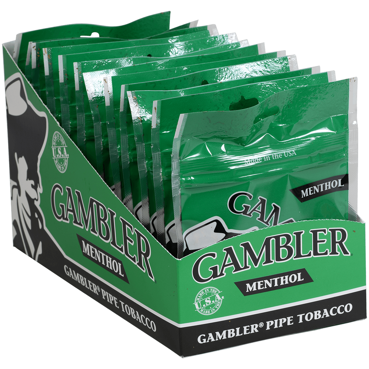 Gambler Pipe Tobacco Menthol Mini 12'S 1 Oz. Bag
