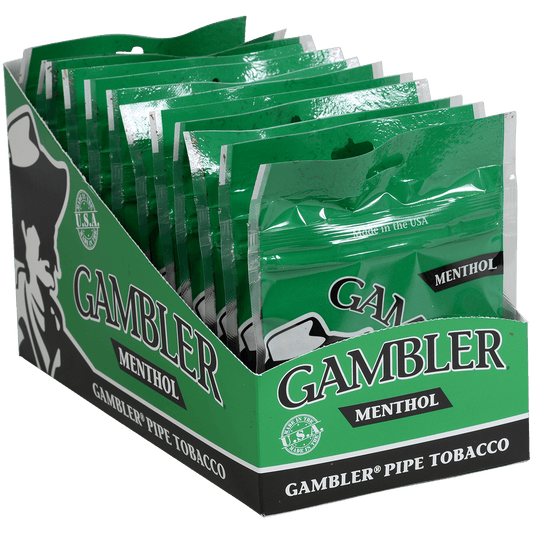 Gambler Pipe Tobacco Menthol Mini 12'S 1 Oz. Bag