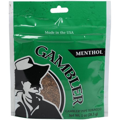 Gambler Pipe Tobacco Menthol Mini 12'S 1 Oz. Bag