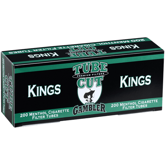 Cigarette Tubes Gambler Tube Cut King Size Menthol 5-200 Ct. Boxes
