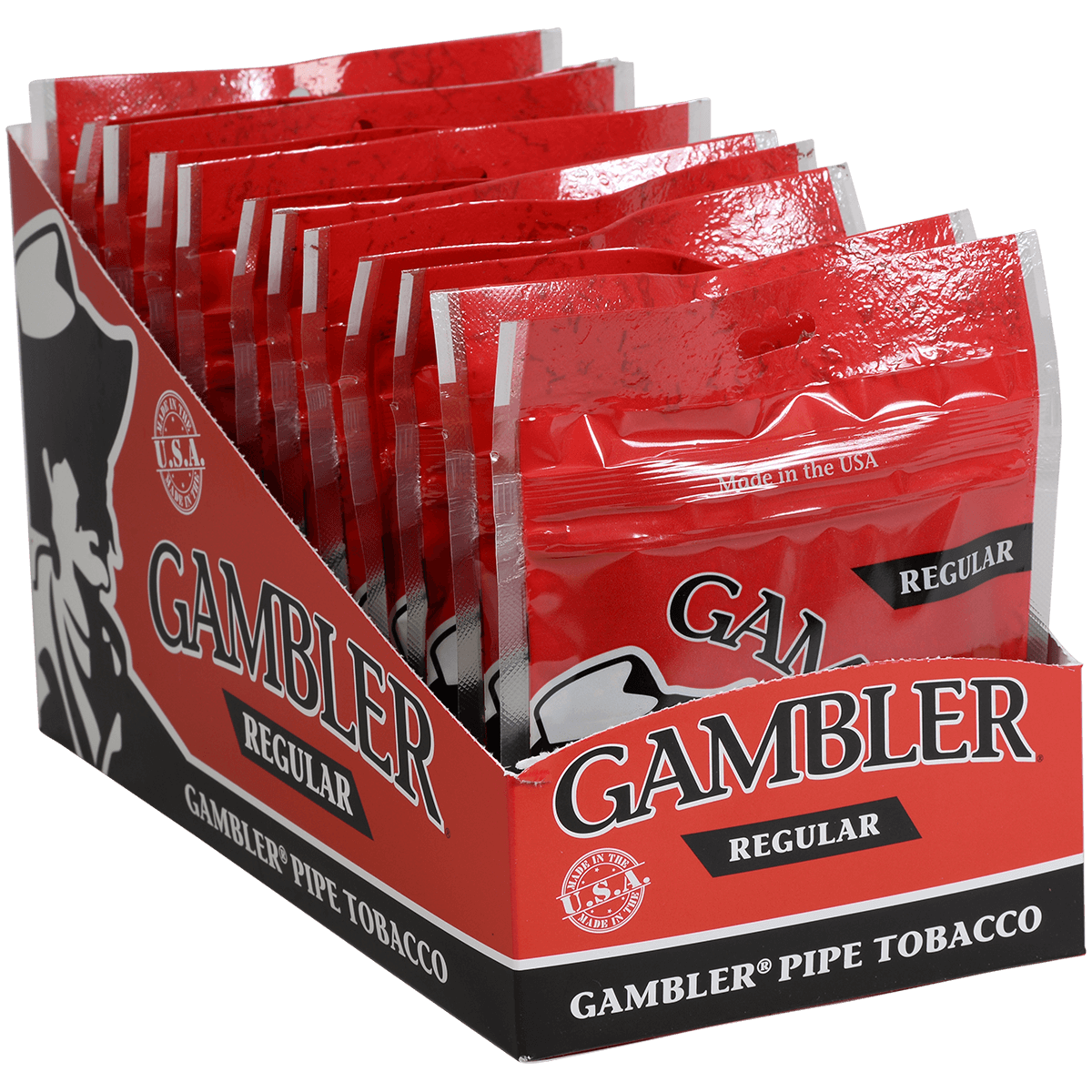 Gambler Pipe Tobacco Regular Mini 12'S 1 Oz. Bag