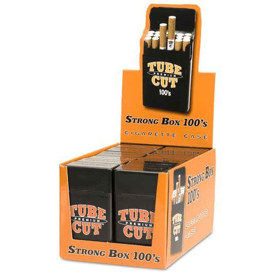 Cigarette Case Gambler Tube Cut Strong Box 100Mm 12 Ct. Display