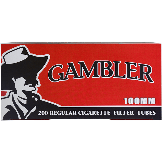 Cigarette Filter Tubes Gambler 100Mm Regular 5-200 Ct. Boxes