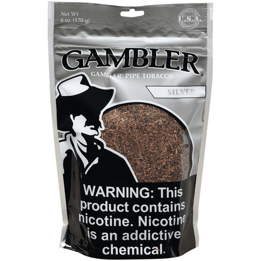 Gambler Pipe Tobacco Silver Medium 6 Oz. Bag
