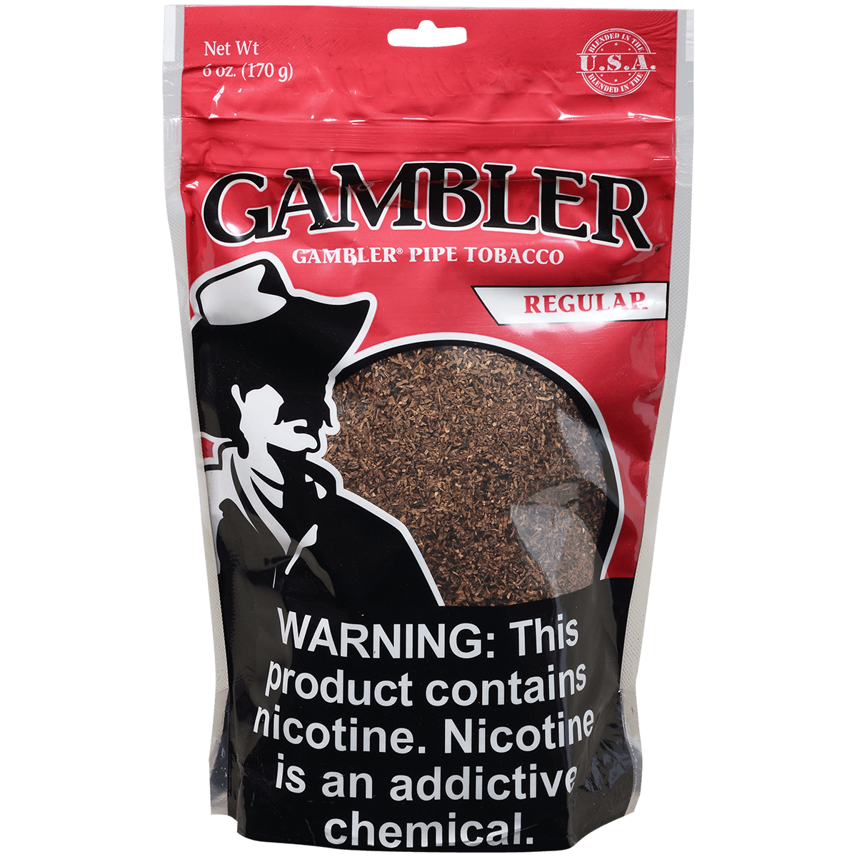 Gambler Pipe Tobacco Regular Medium 6 Oz. Bag