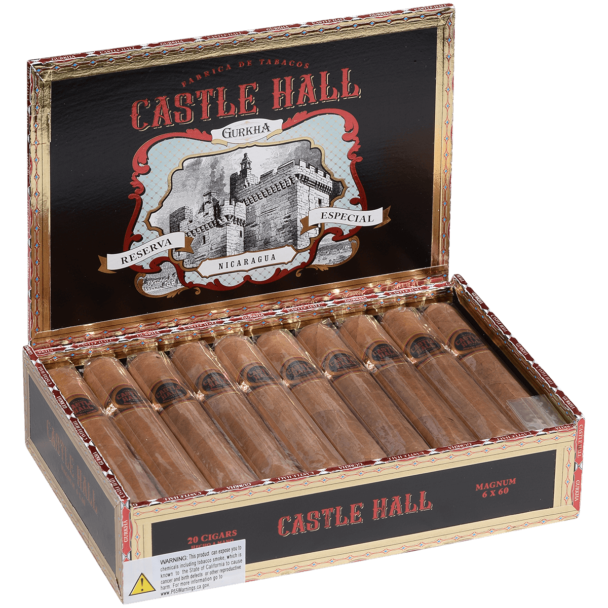 Gurkha Castle Hall Nicaragua Magnum 20 Ct.Box 6X60