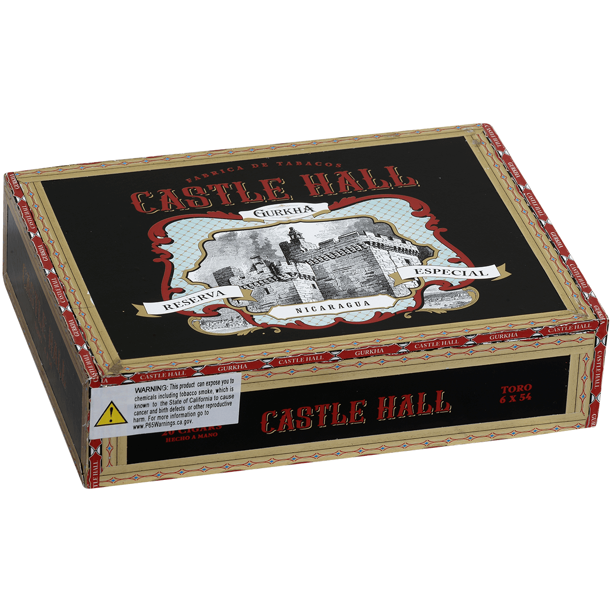 Gurkha Castle Hall Nicaragua Toro 20 Ct Box 6X54