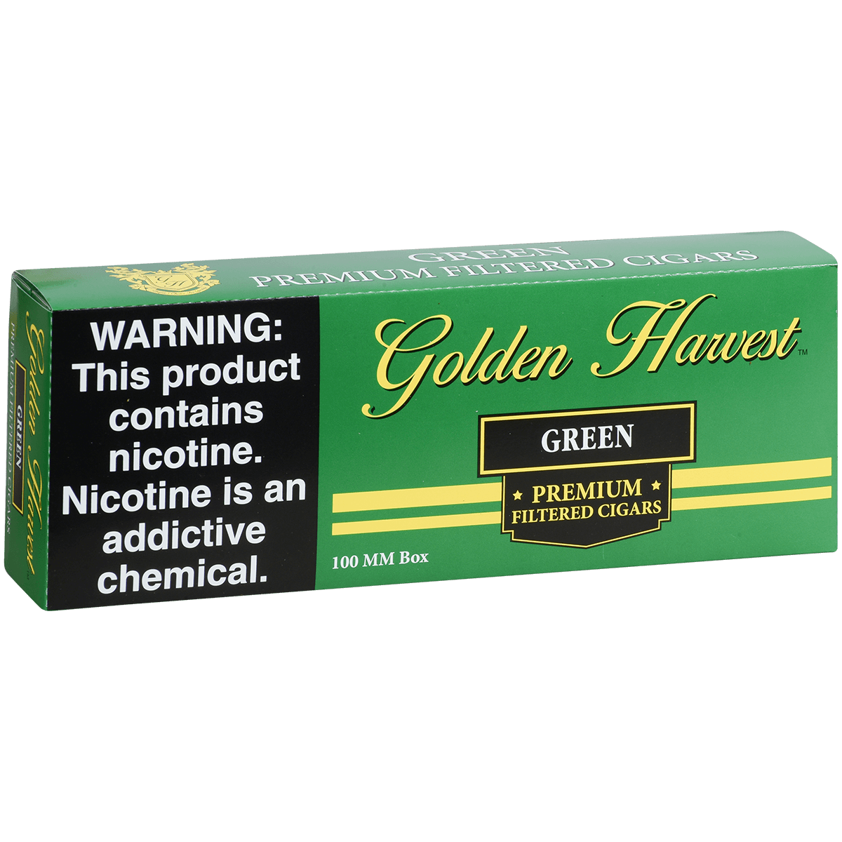 Golden Harvest Filtered Cigar 100'S Green 10/20 Carton