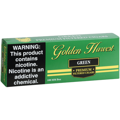 Golden Harvest Filtered Cigar 100'S Green 10/20 Carton